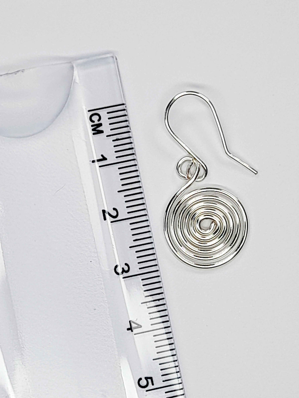 Handmade Silver Spiral Earrings, Dainty Lightweight Non‑Tarnish Swirl Design