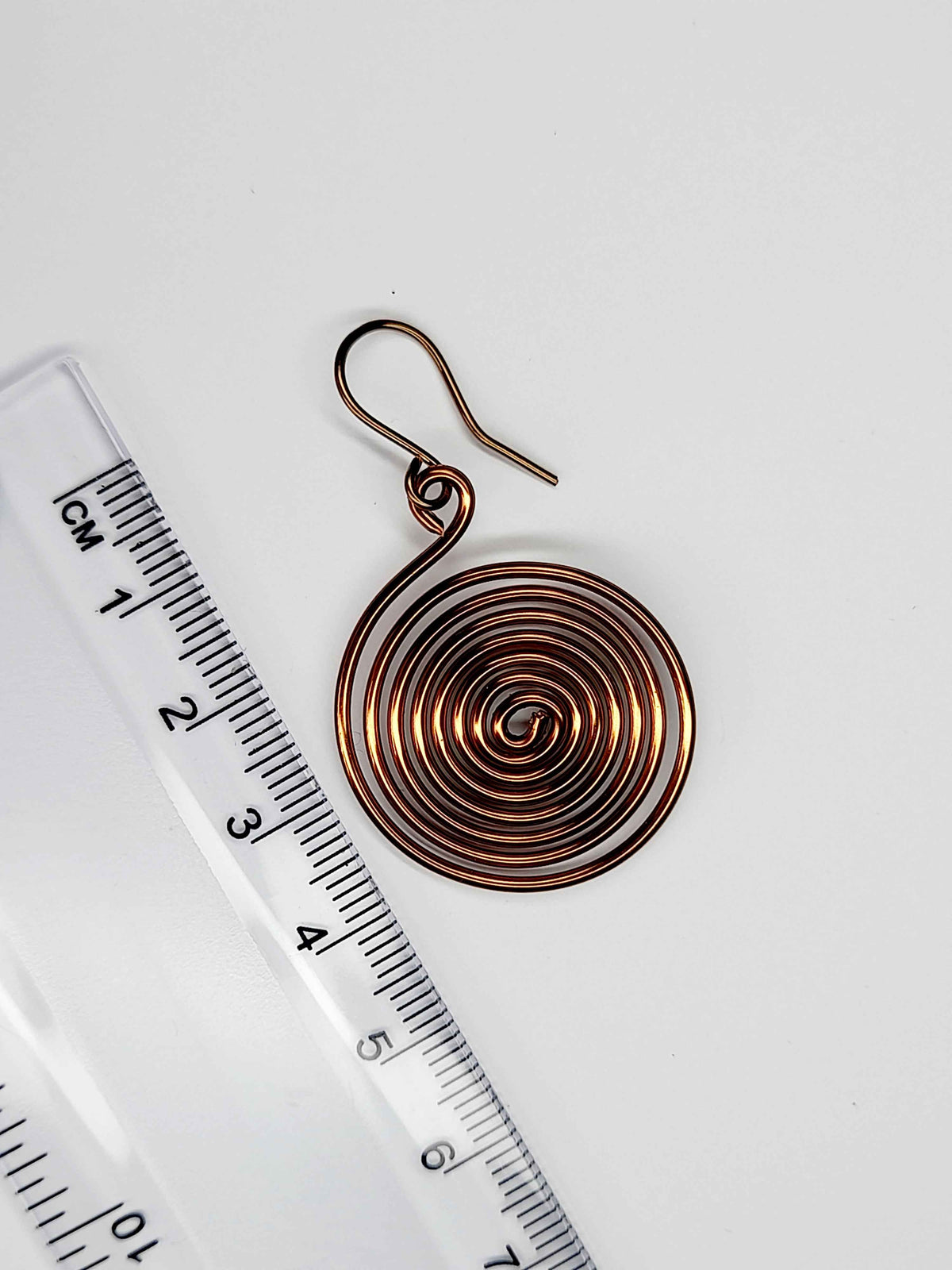 Handmade Large Bronze Spiral Earrings, Lightweight, Statement & Non‑Tarnish Drops
