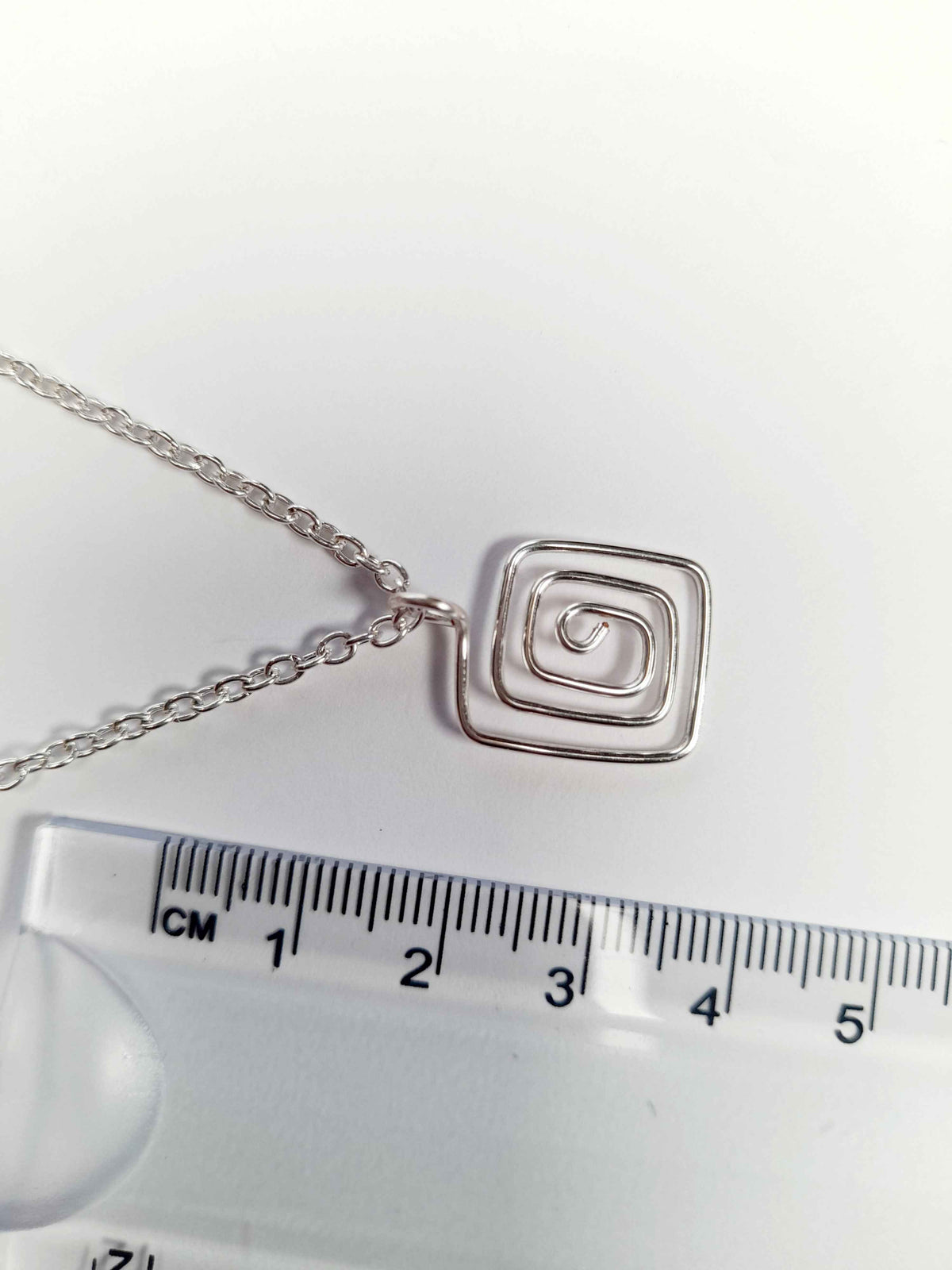 Elegant Handmade Silver Spiral Pendant Necklace, Lightweight & Gift‑Ready