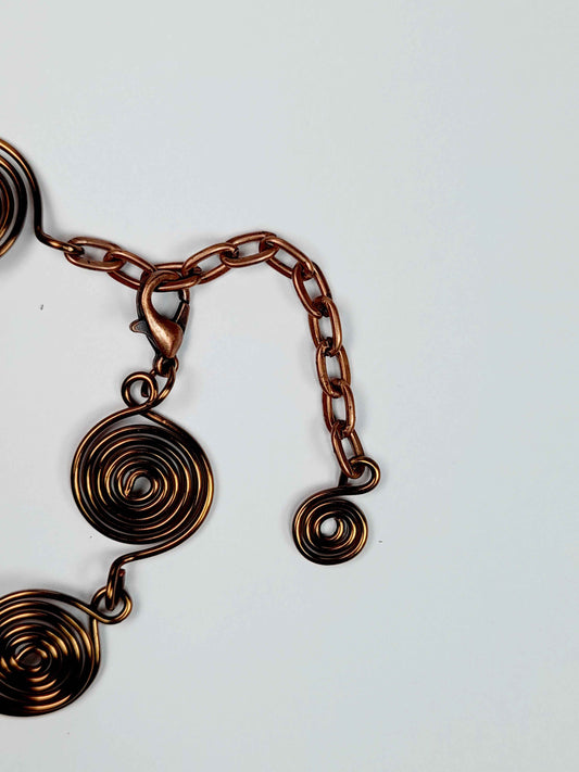 Super Swirly Bronze Spiral Bracelet