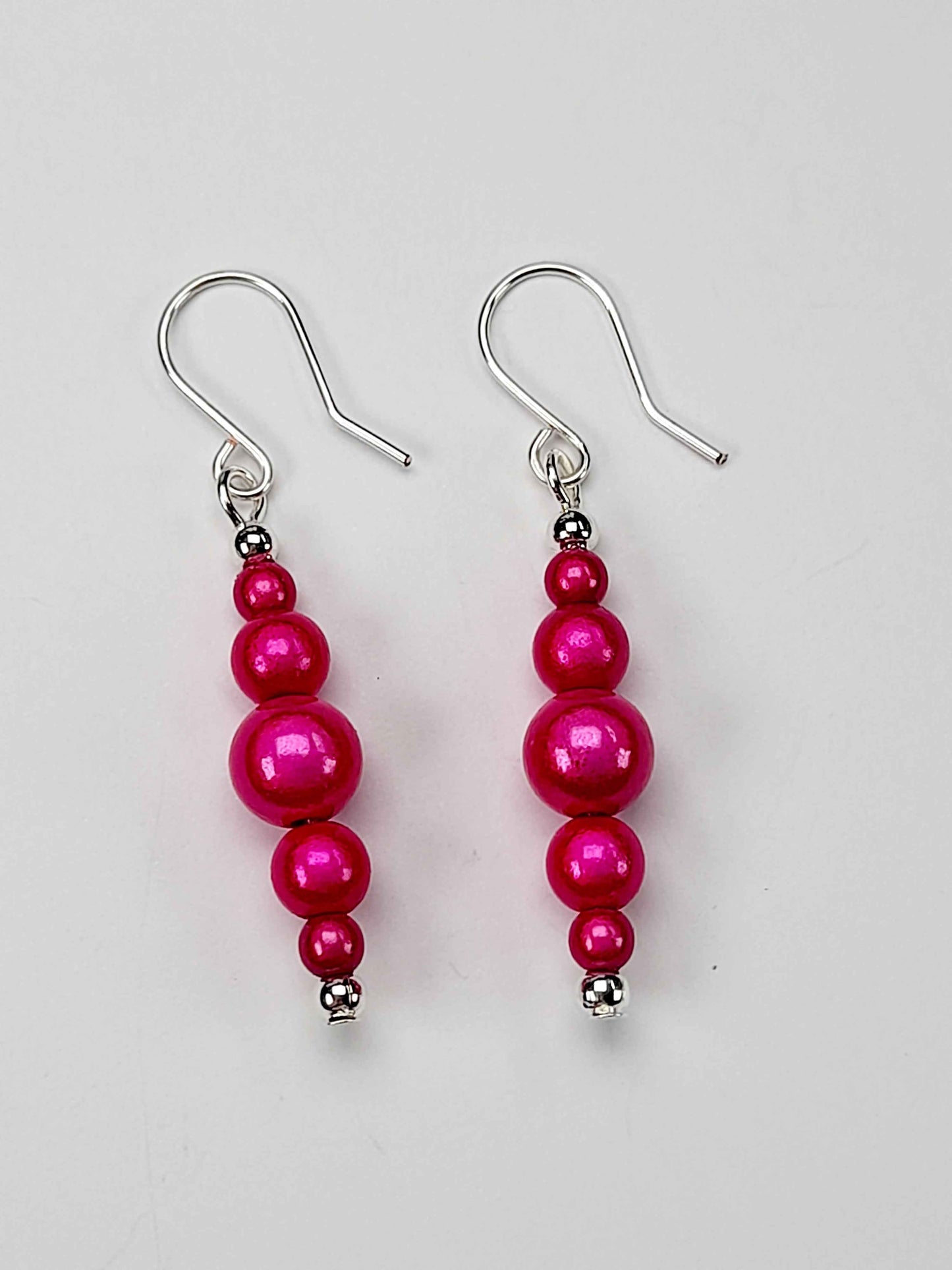 Hot Pink Miracle Bead Earrings