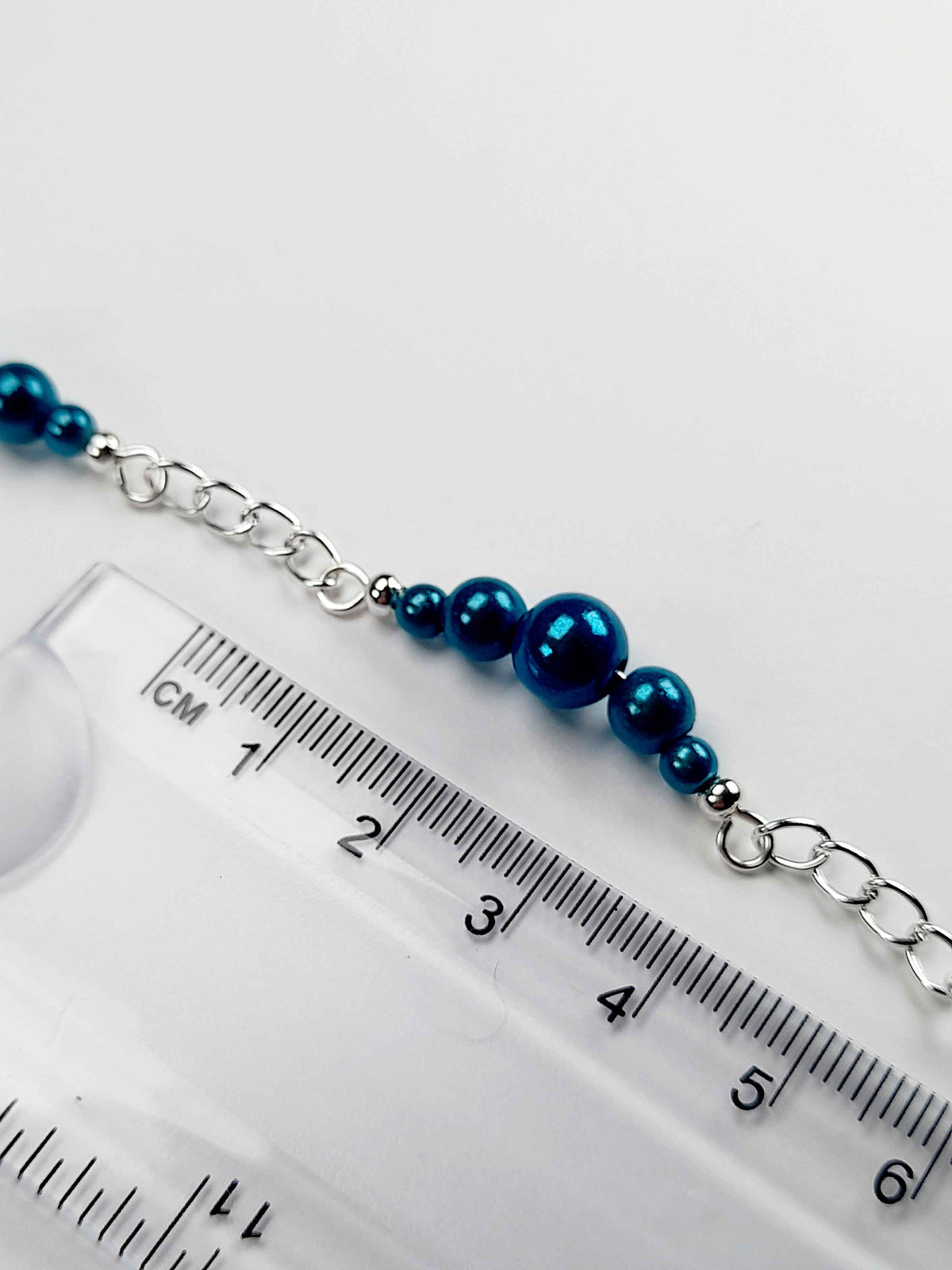 Turquoise Miracle Bead Link Bracelet, Handmade & Adjustable