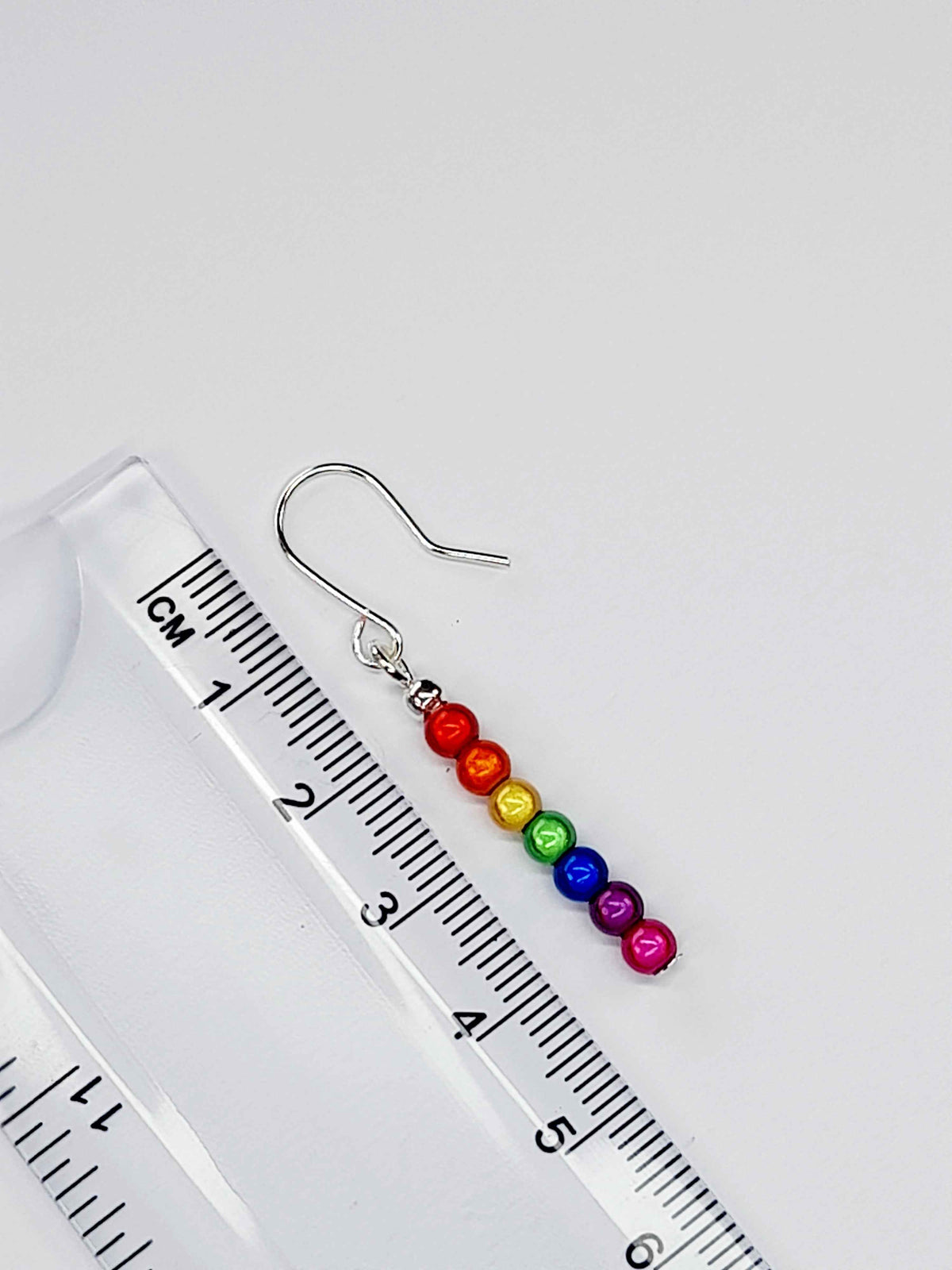Small Rainbow Drop Earrings – Colourful, Lightweight & Handmade