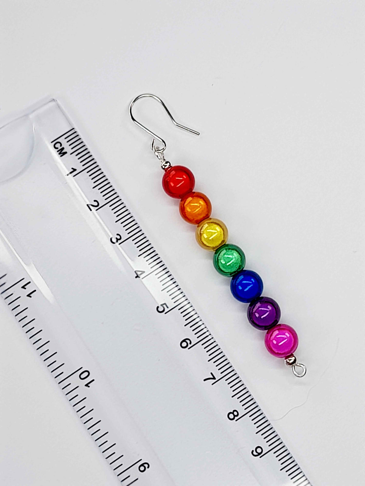 Long Rainbow Drop Earrings – Colourful, Lightweight & Handmade