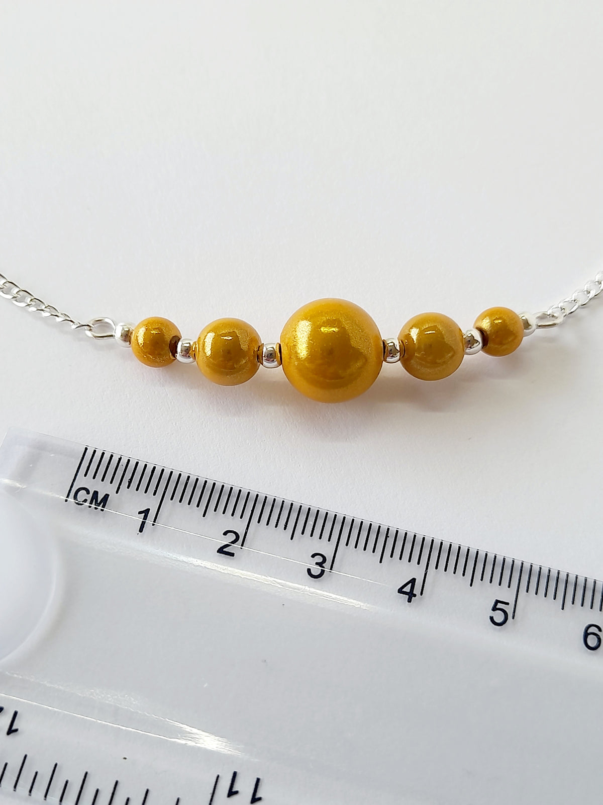 Handcrafted Yellow Miracle Bead Necklace