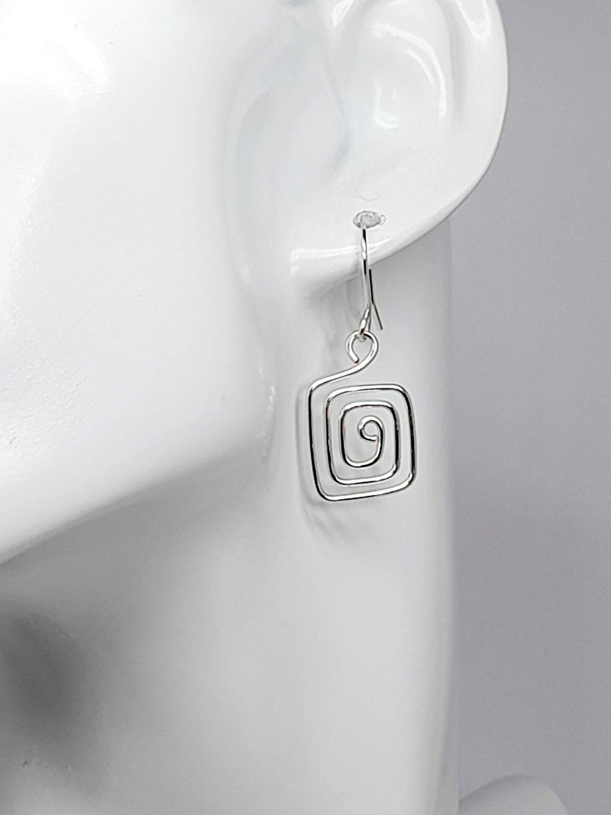 Complete 3-Piece Handcrafted Square Spiral Jewellery Set