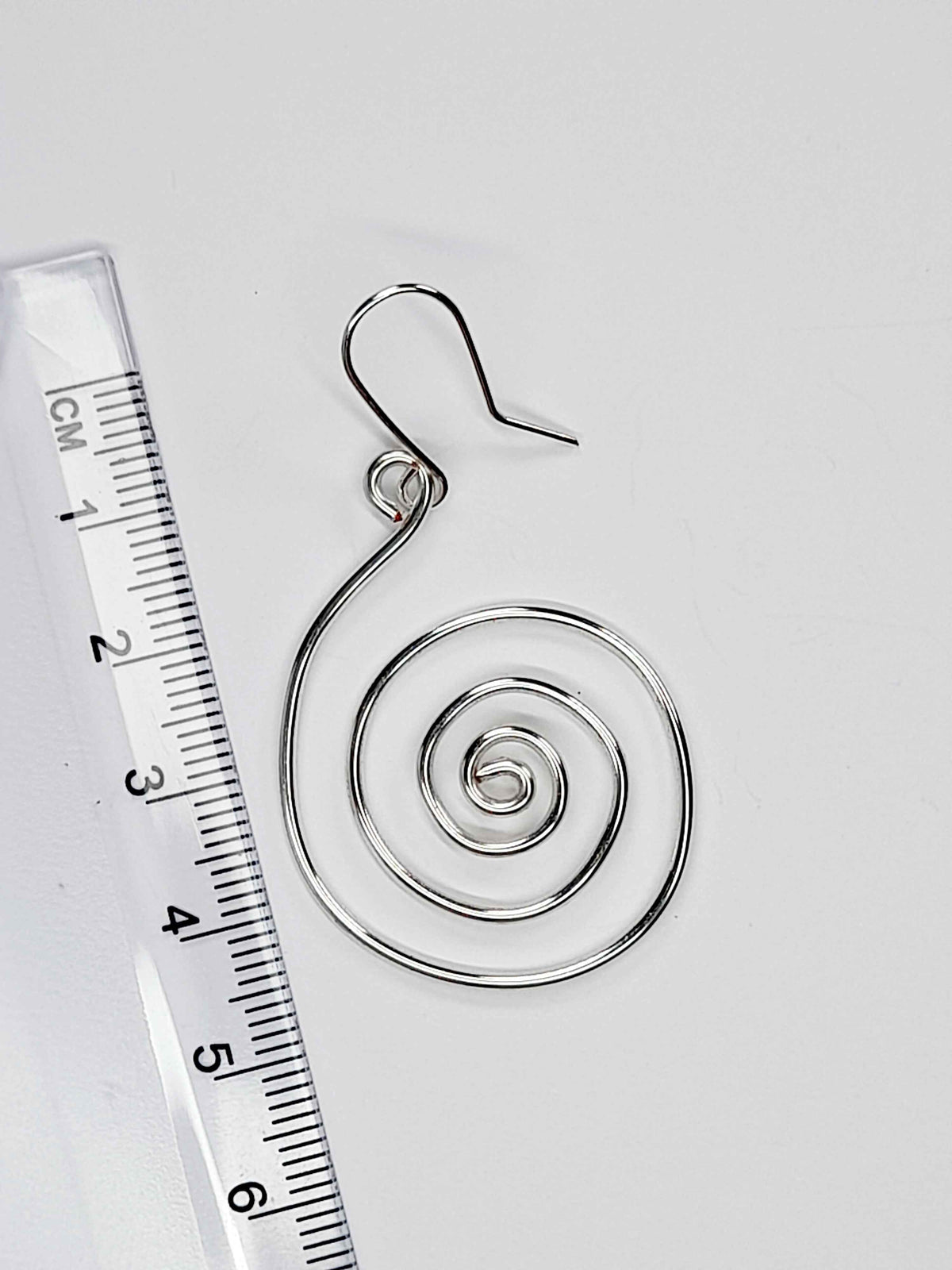 Handmade Large Silver Spiral Earrings, Lightweight, Statement & Non‑Tarnish