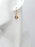 Tiny Gold Spiral Earrings, Handmade Dainty Lightweight Swirl Drops