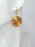 Handmade Large Gold Spiral Earrings, Lightweight, Statement & Non‑Tarnish