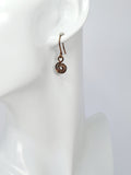 Tiny Bronze Spiral Earrings, Handmade Dainty Lightweight Swirl Drops