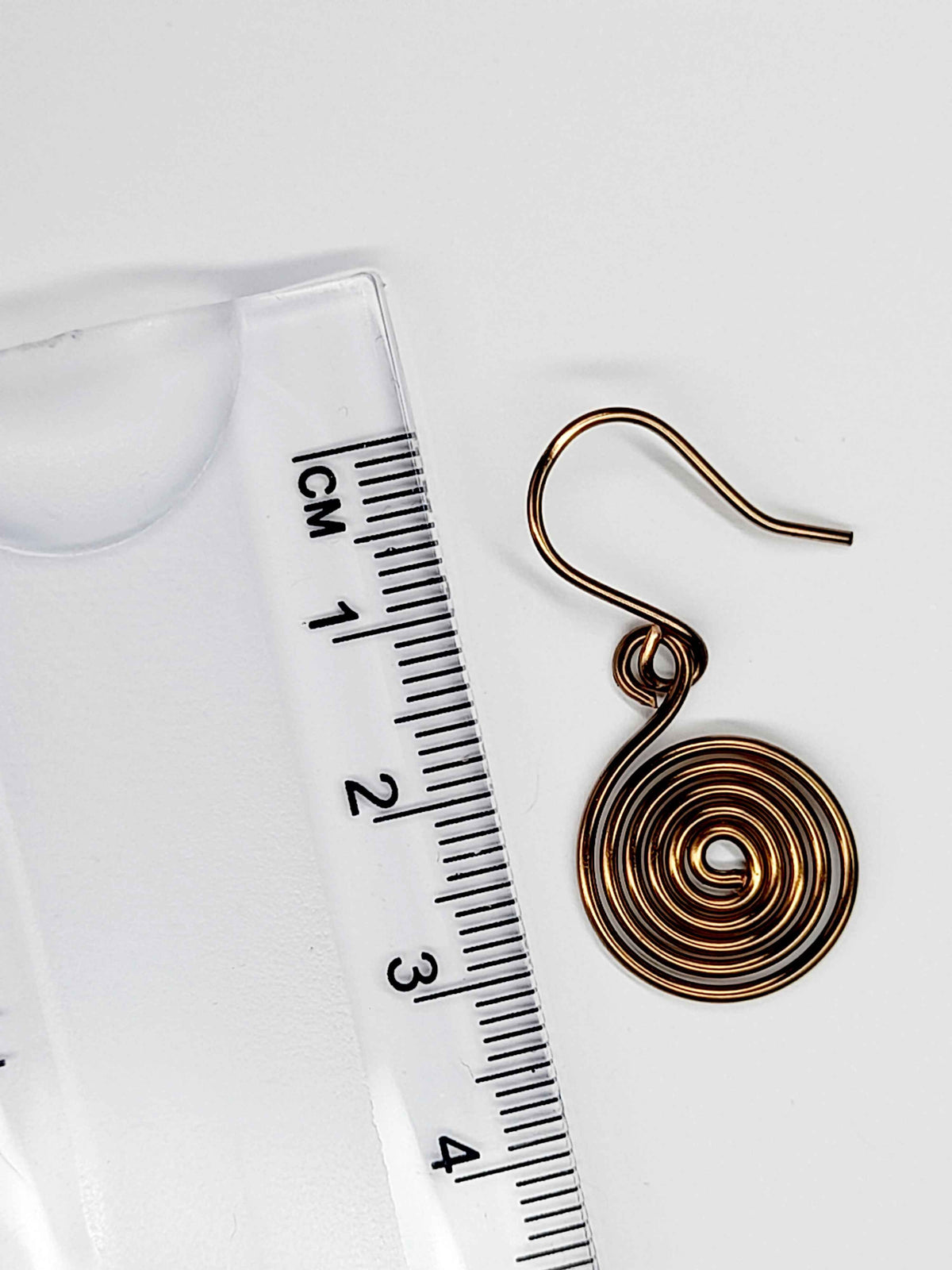 HandmadeBronze Spiral Earrings, Dainty Lightweight Non‑Tarnish Swirl Design