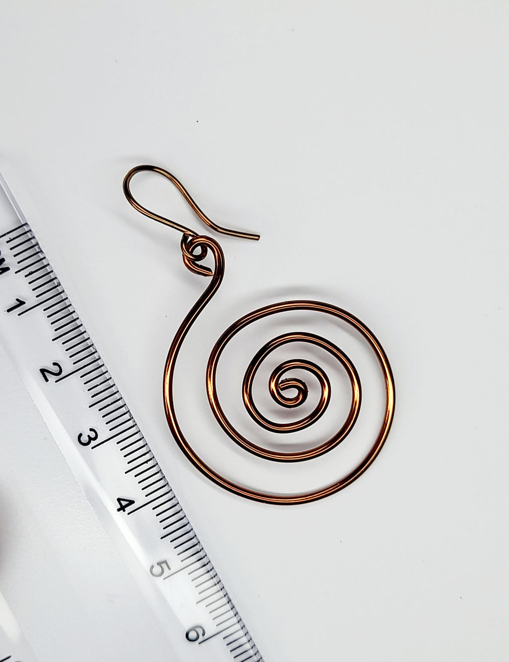 Handmade Large Bronze Spiral Earrings, Lightweight, Statement & Non‑Tarnish