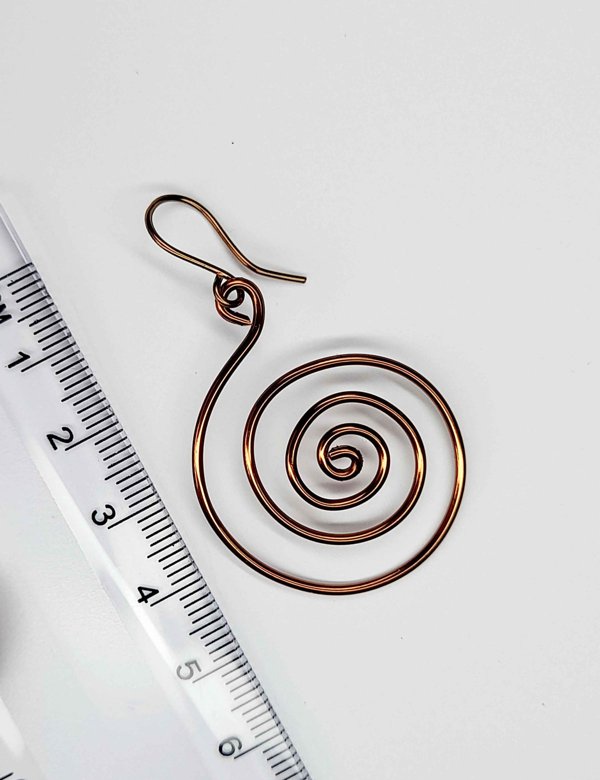 Handmade Large Bronze Spiral Earrings, Lightweight, Statement & Non‑Tarnish
