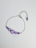 Handmade Lilac Bead Bracelet, Pale Purple Miracle Beads, Adjustable Size