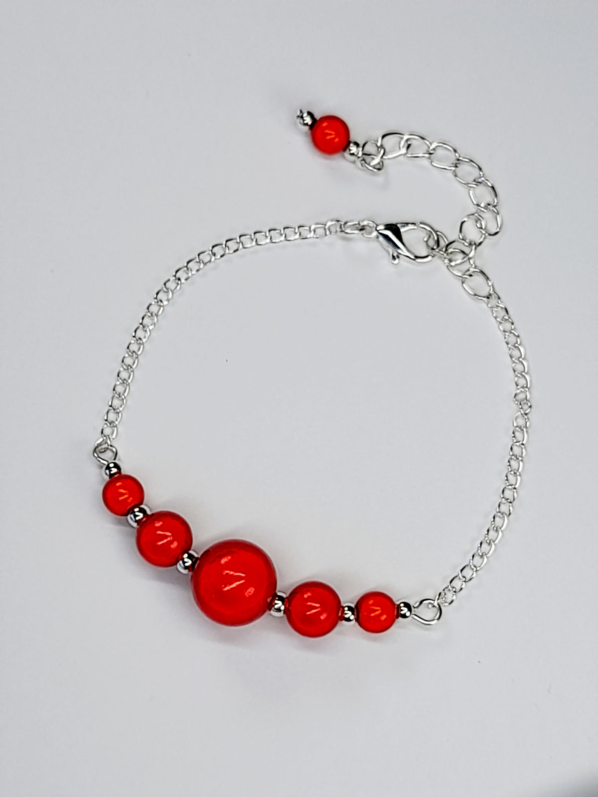 Bright Red Jewellery Set – Handmade Miracle Bead Necklace, Bracelet & Earrings Set | Gift Boxed | Free UK Delivery