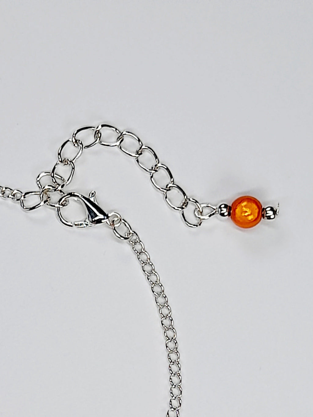Handmade Orange Bead Bracelet, Bright Orange Miracle Beads, Adjustable Size