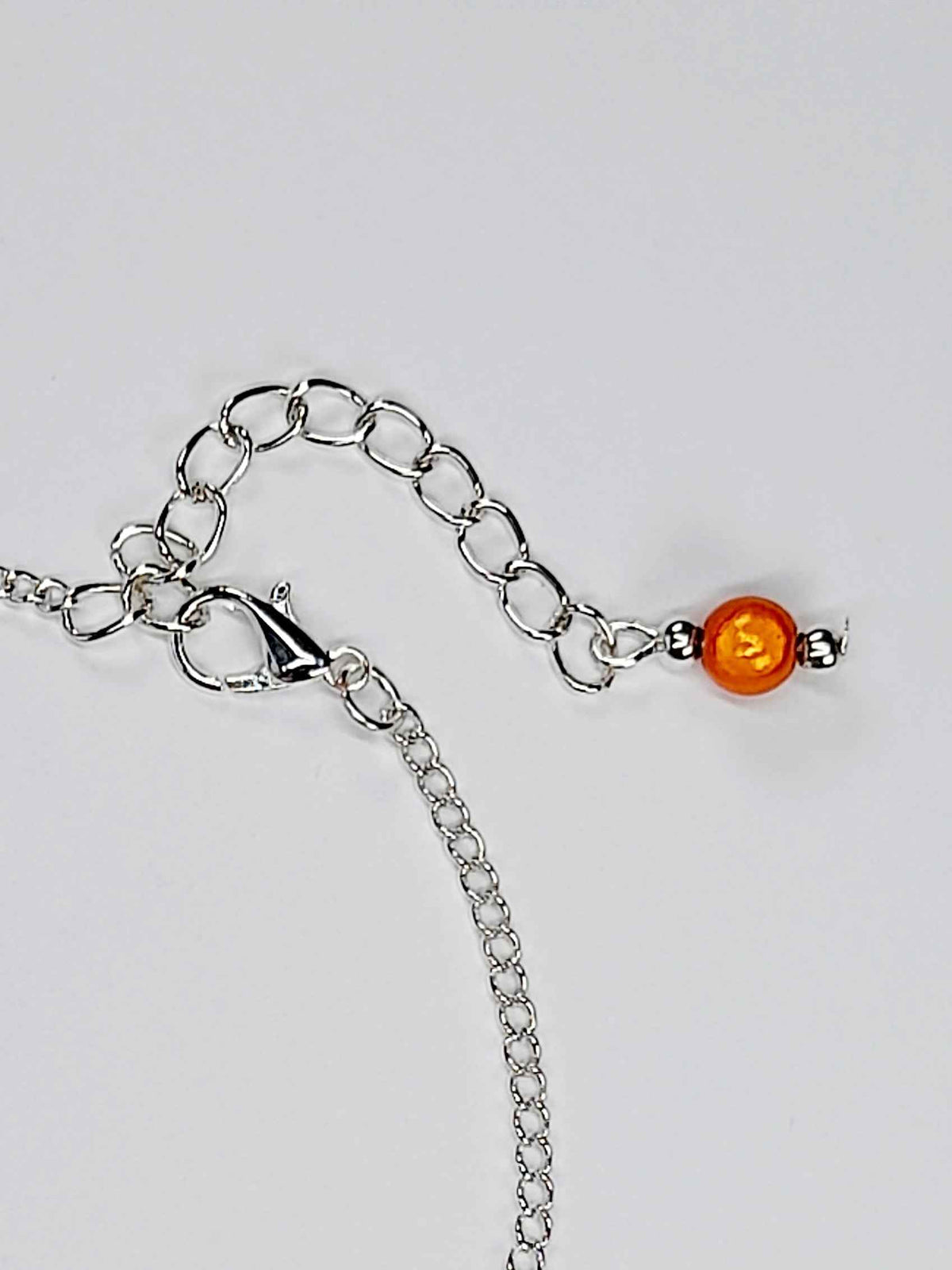 Handmade Orange Bead Bracelet, Bright Orange Miracle Beads, Adjustable Size