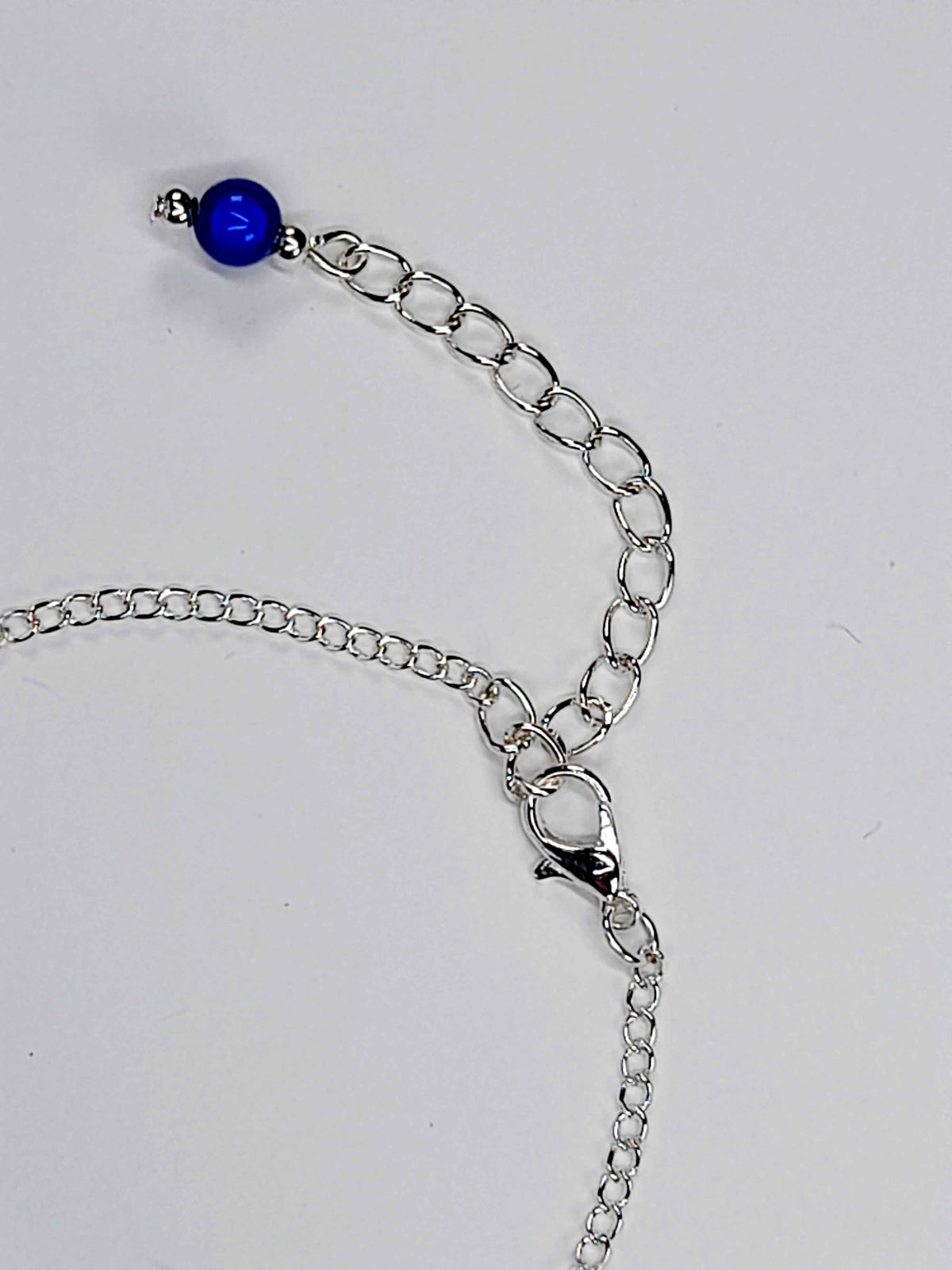Handmade Blue Bead Bracelet, Bright Blue Miracle Beads, Adjustable Size