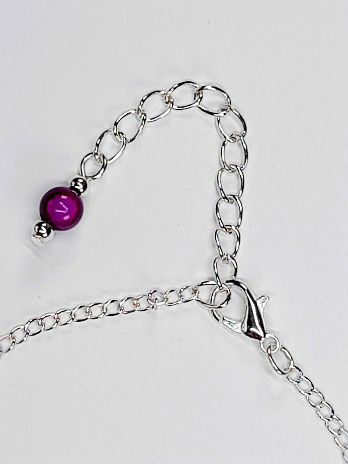 Handmade Purple Bead Bracelet, Bright Purple Miracle Beads, Adjustable Size