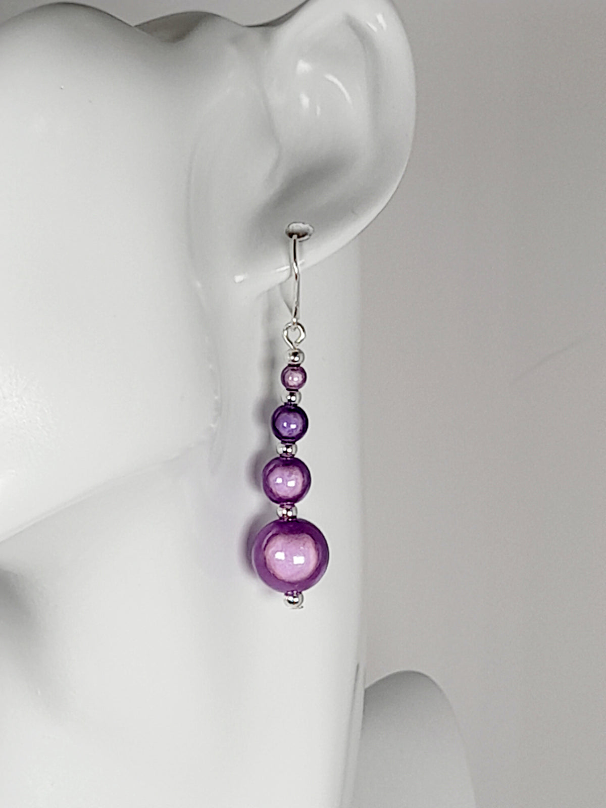 Lilac Jewellery Set – Handmade Miracle Bead Necklace, Bracelet & Earrings Set | Gift Boxed | Free UK Delivery