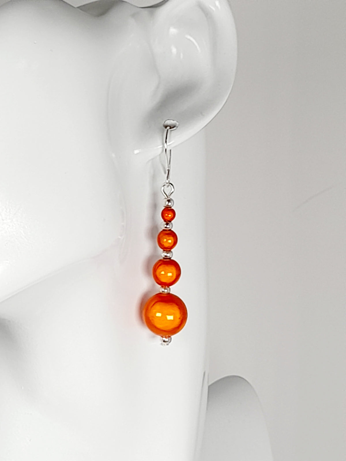 Bright Orange Jewellery Set – Handmade Miracle Bead Necklace, Bracelet & Earrings Set | Gift Boxed | Free UK Delivery