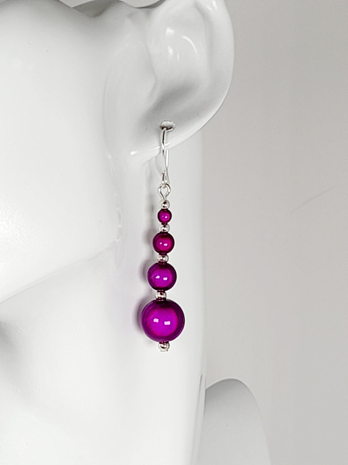 Purple Jewellery Set – Handmade Miracle Bead Necklace, Bracelet & Earrings Set | Gift Boxed | Free UK Delivery