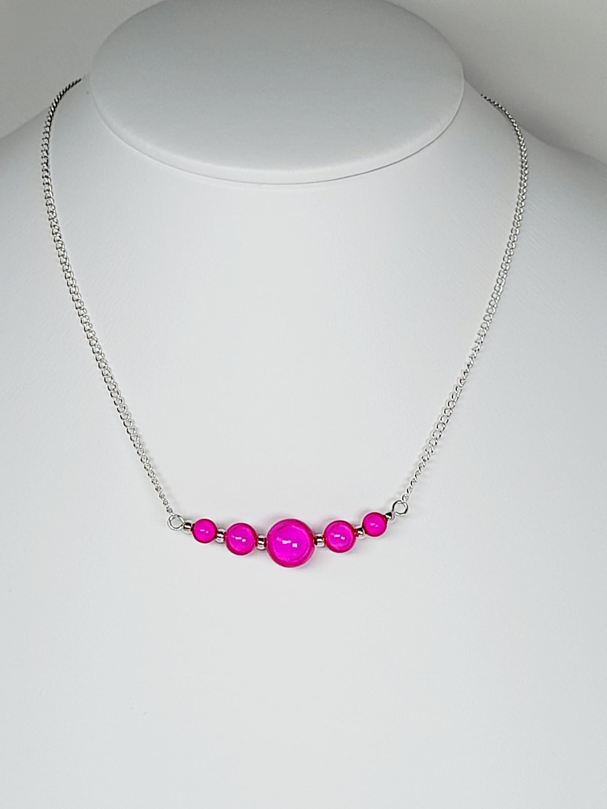 Hot Pink Jewellery Set – Handmade Miracle Bead Necklace, Bracelet & Earrings Set | Gift Boxed | Free UK Delivery
