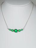 Bright Green Miracle Bead Necklace, Handmade, Lightweight 18‑Inch Necklace