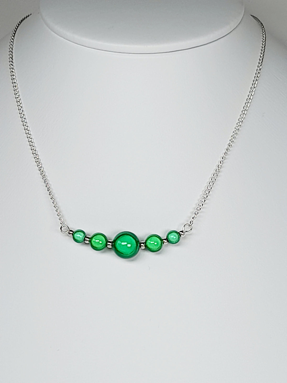 Green Jewellery Set – Handmade Miracle Bead Necklace, Bracelet & Earrings Set | Gift Boxed | Free UK Delivery