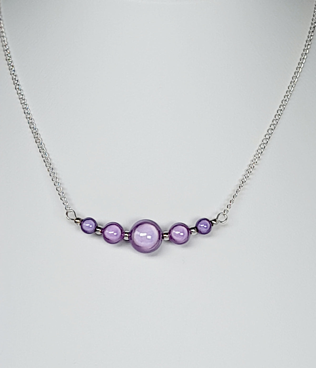 Lilac Jewellery Set – Handmade Miracle Bead Necklace, Bracelet & Earrings Set | Gift Boxed | Free UK Delivery