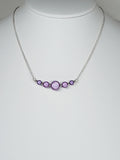 Lilac Miracle Bead Necklace, Handmade, Lightweight 18‑Inch Necklace