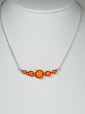 Bright Orange Miracle Bead Necklace, Handmade, Lightweight 18‑Inch Necklace