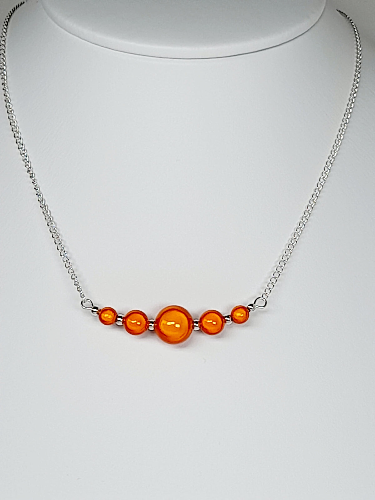 Bright Orange Jewellery Set – Handmade Miracle Bead Necklace, Bracelet & Earrings Set | Gift Boxed | Free UK Delivery