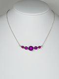 Bright Purple Miracle Bead Necklace, Handmade, Lightweight 18‑Inch Necklace