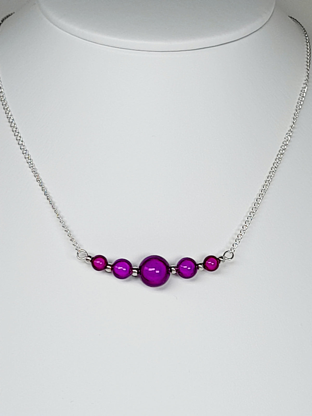 Purple Jewellery Set – Handmade Miracle Bead Necklace, Bracelet & Earrings Set | Gift Boxed | Free UK Delivery
