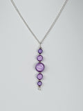 Lilac Miracle Bead Pendant Necklace, Handmade, Lightweight 18‑Inch Necklace