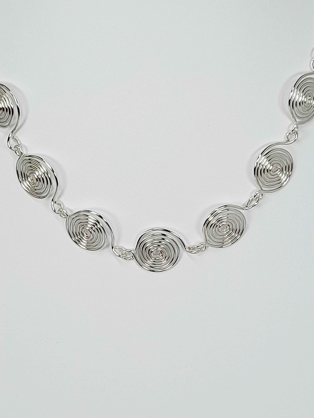 Super Swirly Silver Spiral Necklace