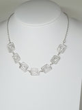 Super Swirly Silver Square Spiral Necklace