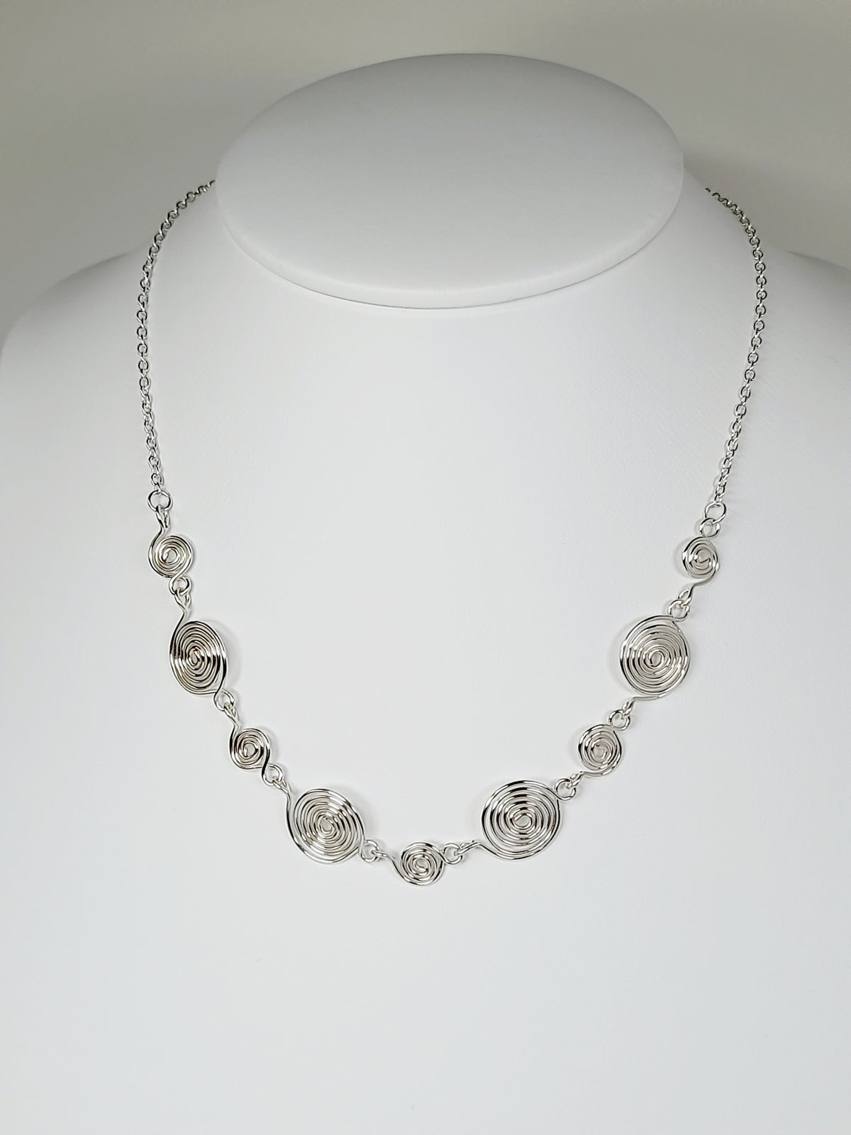 Complete 3-Piece Handcrafted Dual-Size Spiral Jewellery Set
