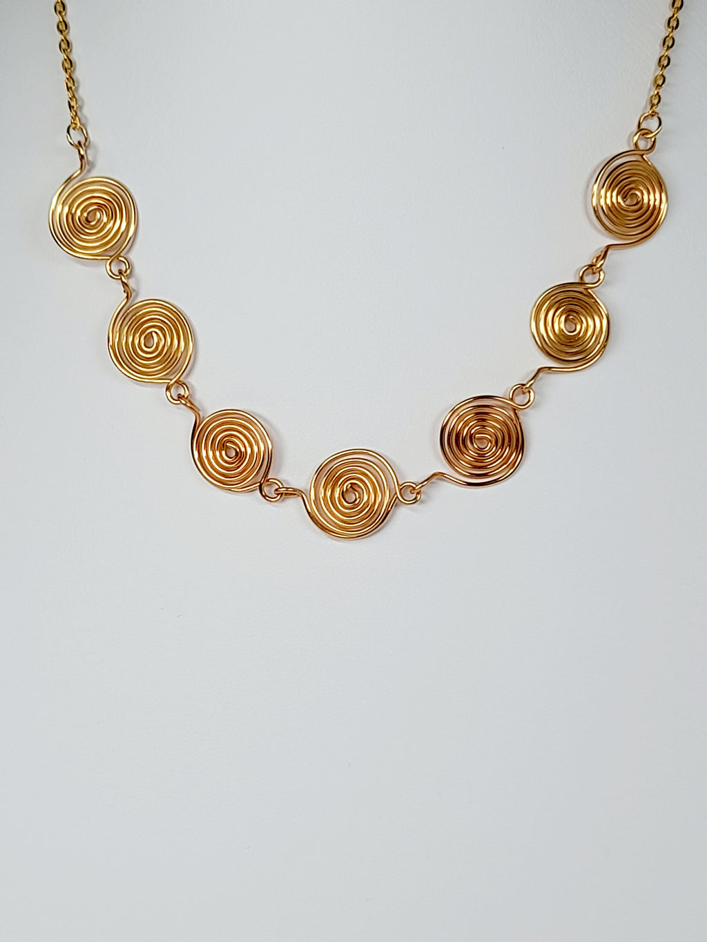 Super Swirly Gold Spiral Necklace