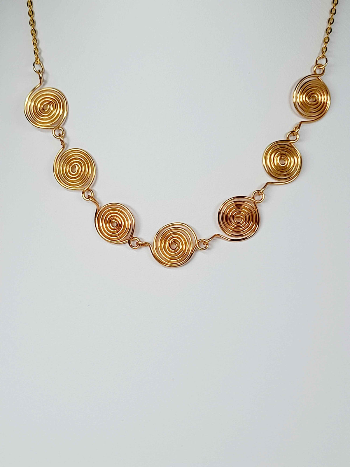 Super Swirly Gold Spiral Necklace