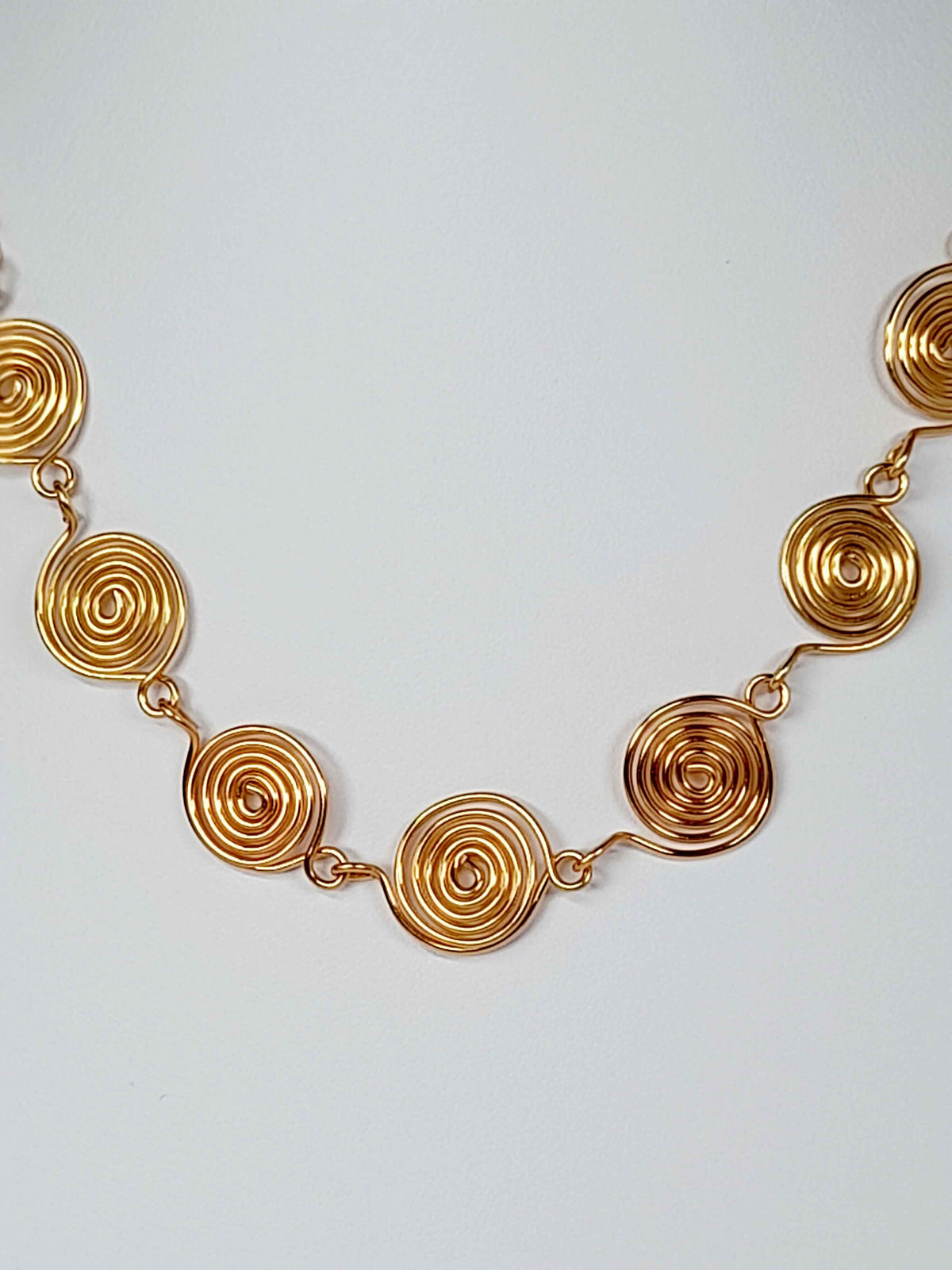 Super Swirly Gold Spiral Necklace