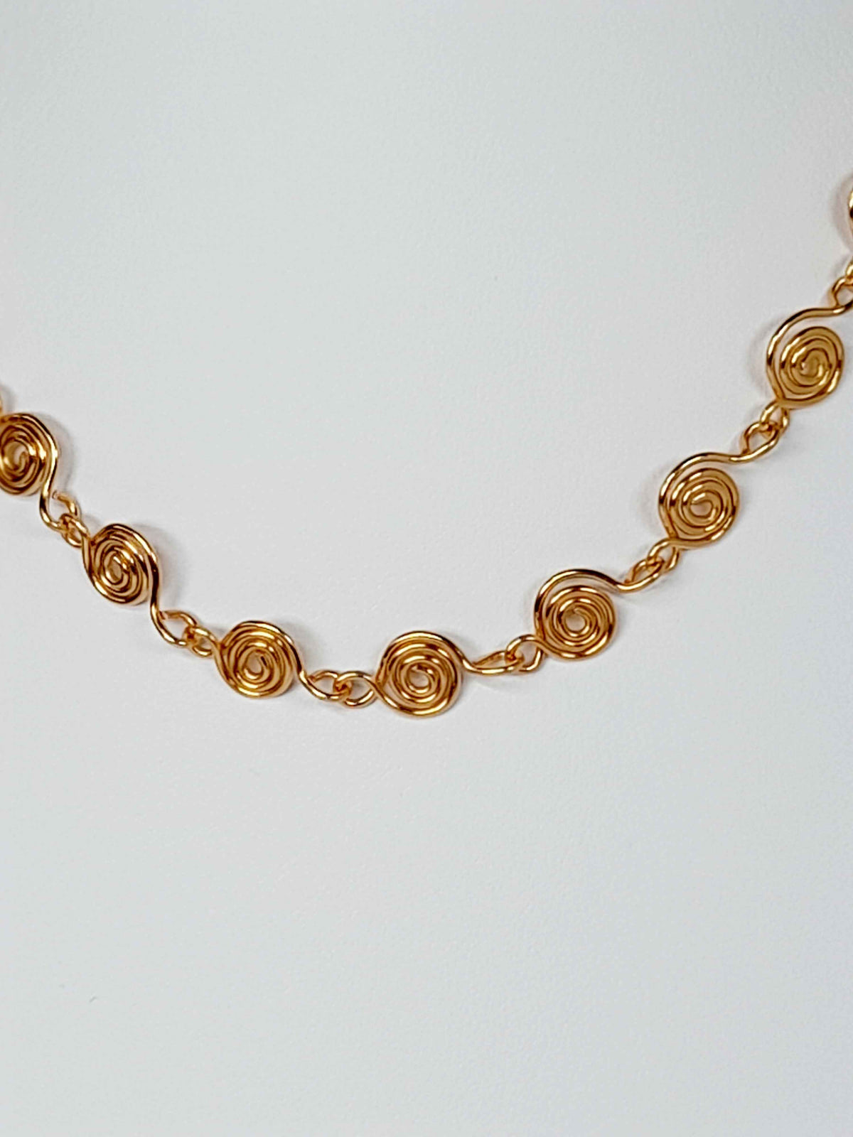 Dainty Super Swirly Gold Spiral Necklace