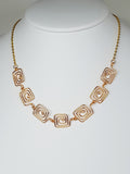 Super Swirly Gold Square Spiral Necklace