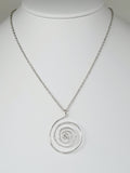 Elegant Handmade Silver Spiral Pendant Necklace