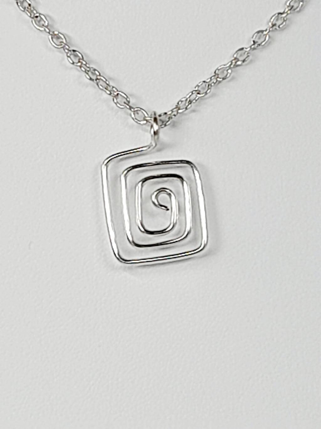 Elegant Handmade Silver Spiral Pendant Necklace, Lightweight & Gift‑Ready