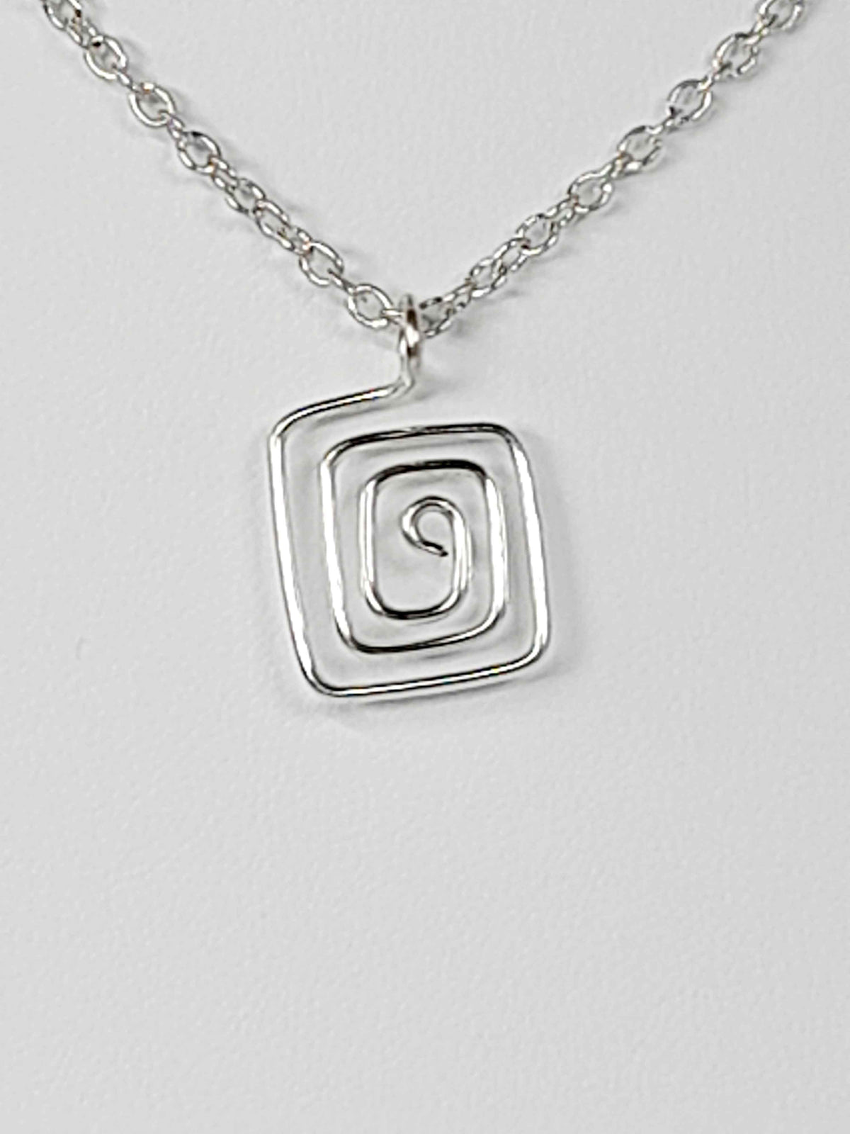 Elegant Handmade Silver Spiral Pendant Necklace, Lightweight & Gift‑Ready