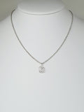 Elegant Handmade Tiny Silver Square Spiral Pendant Necklace, Lightweight & Gift‑Ready