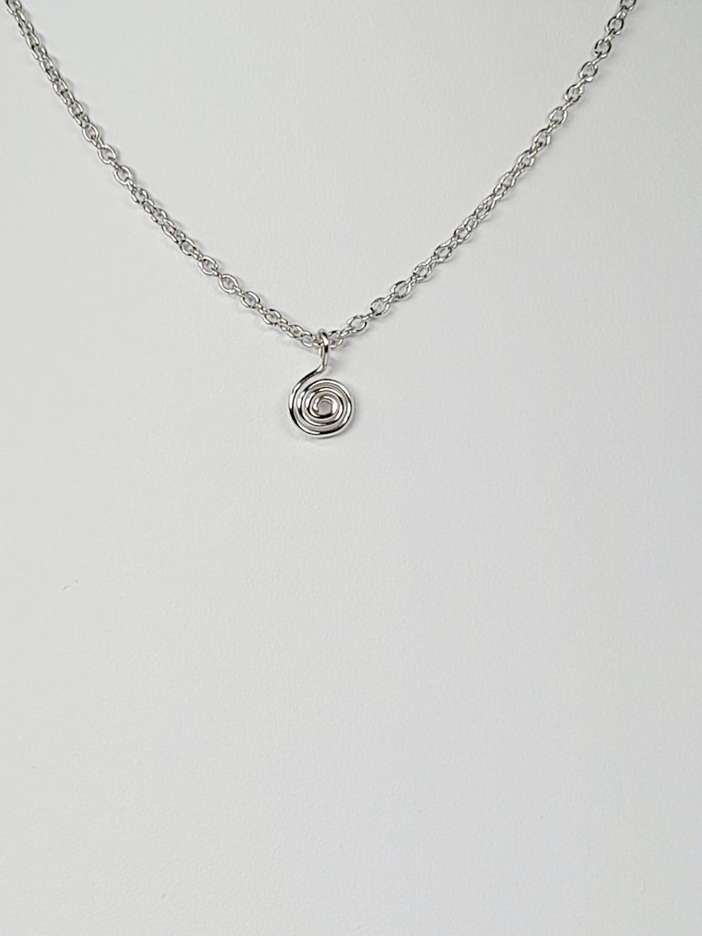 Elegant Handmade Tiny Silver Spiral Pendant Necklace, Lightweight & Gift‑Ready