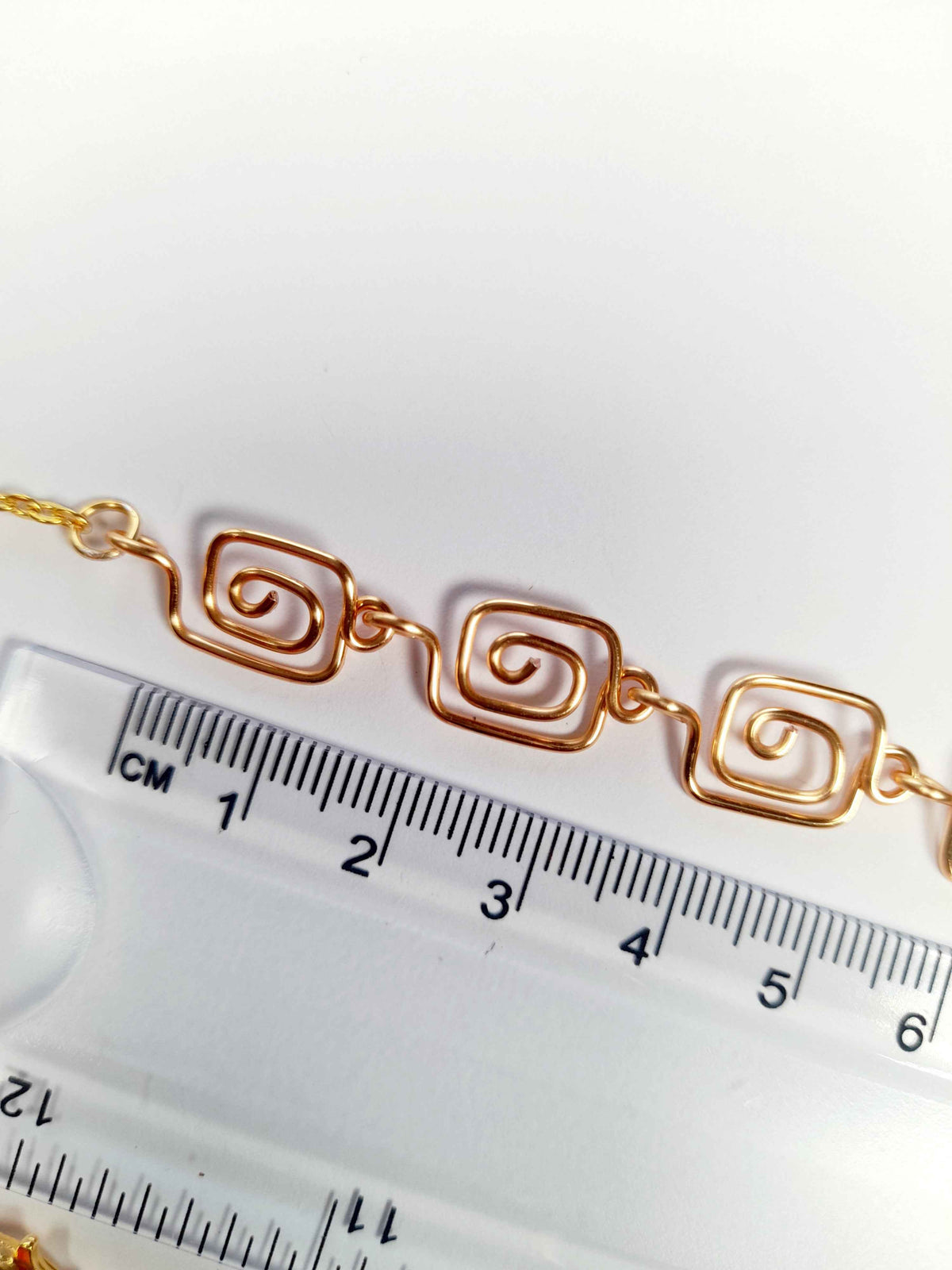 Dainty Super Swirly Gold Square Spiral Necklace
